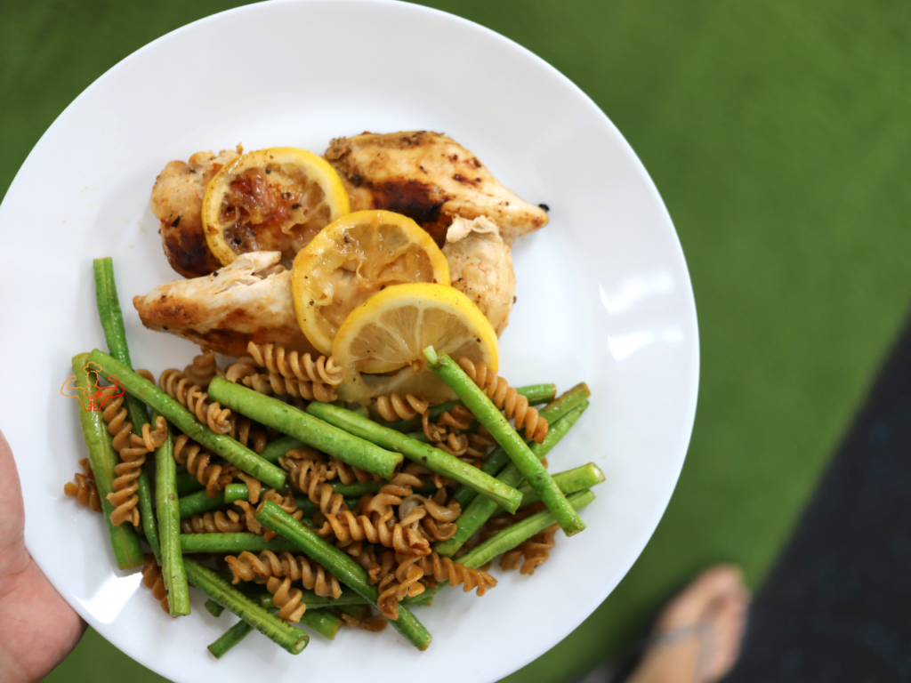 Lemon Butter Chicken With Pasta And Veggies